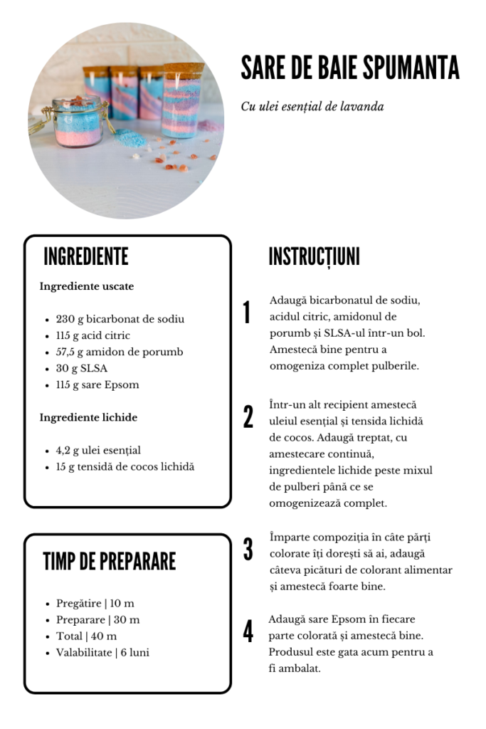 Cum să faci Sare de Baie Spumantă | How to make Bubbling Bath Salt